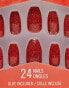 Elegant Touch Luxe Looks False Nails Red Velvet