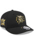 Фото #1 товара Men's Black Detroit Tigers 2024 Armed Forces Day Low Profile 9FIFTY Snapback Hat