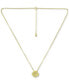 ფოტო #2 პროდუქტის Cubic Zirconia Clam Shell Pendant Necklace in 18k Gold-Plated Sterling Silver, 16" + 2" extender, Created for Macy's