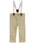 Baby Twill Suspender Pants 6M