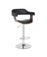 Contemporary Swivel Adjustable Barstool with Padded Armrests