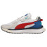 Фото #3 товара Puma Wild Rider Layers Lace Up Mens White Sneakers Casual Shoes 38069701