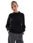 Threadbare high neck jumper in black