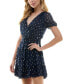 ფოტო #3 პროდუქტის Juniors' Foil-Print Jersey Fit & Flare Dress