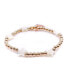 ფოტო #1 პროდუქტის Non-Tarnishing Gold filled, 4mm Gold Ball and Mother of Pearl Star Stretch Bracelet