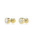 ფოტო #2 პროდუქტის Round Cut, White, Gold-Tone Imber Stud Earrings