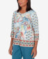 ფოტო #2 პროდუქტის Sedona Sky Women's Medallion Paisley Top