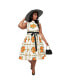 ფოტო #1 პროდუქტის Plus Size Sleeveless Belted Swing Dress