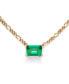 ფოტო #2 პროდუქტის Cubic Zirconia Emerald Cut Delicate Necklace
