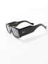 & Other Stories rectangle sunglasses in black