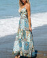 Women's Paisley Patchwork Twisted Maxi Beach Dress