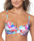 Фото #1 товара Juniors' Moonshine Push-Up Printed Bikini Top