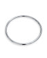 ფოტო #1 პროდუქტის Basic Strong Stackable 3MM Smooth Polished Solid Rounded Edge .925 Sterling Silver Bangle Bracelet For Women Diameter