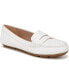 Women's Riviera Slip On Penny Loafers Bright White Faux Leather, 8 W - фото #1