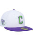 Фото #2 товара Men's White Cleveland Guardians Side Patch 59FIFTY Fitted Hat