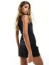 River Island asymmetric tank top in black