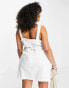 Фото #2 товара ASOS DESIGN Curve soft denim mini pinny dress in off white