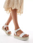 Фото #1 товара Yours natural chunky sandals in contrast white strap