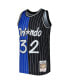 Фото #4 товара Men's Shaquille O'Neal Blue, Black Orlando Magic Hardwood Classics 1994-95 Split Swingman Jersey