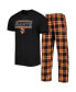 ფოტო #1 პროდუქტის Men's Black, Orange San Francisco Giants Badge T-shirt and Pants Sleep Set