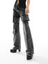 Фото #4 товара Simmi pocket detail wide leg jeans in grey denim
