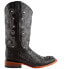 Ferrini Stampede Crocodile Embroidered Square Toe Cowboy Mens Black Casual Boot