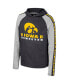ფოტო #3 პროდუქტის Big Boys Black Iowa Hawkeyes Ned Raglan Long Sleeve Hooded T-shirt