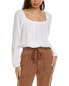 Фото #1 товара Bella Dahl Square Neck Blouse Women's White Xxs