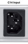 Фото #4 товара Удлинитель Intellinet 19" 1U Rackmount Anti-Shedding 8-Output C13 Power Distribution Unit (PDU) - With Removable Power Cable and Rear C14 Input (Euro 2-pin plug) - 1U - Black - Silver - 8 AC outlet(s) - C13 coupler - IEC320 C14 - 2m