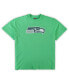 ფოტო #3 პროდუქტის Men's Neon Green, Heathered Charcoal Seattle Seahawks Big and Tall T-shirt and Shorts Set