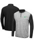 Men's Heather Gray, Black North Dakota Prospect Quarter-Zip Jacket