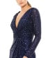 ფოტო #6 პროდუქტის Women's Ieena Sequined Long Sleeve Gown