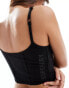 Superdry Sport tech corset top in black