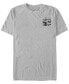 Фото #1 товара Men's Vintage-Like Line Jaqgus Short Sleeve Crew T-shirt