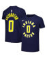 Big Boys and Girls Tyrese Haliburton Navy Indiana Pacers Icon Edition Name Number T-Shirt Nbocollege, Средний - фото #1