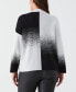 ფოტო #2 პროდუქტის Plus Size Ombre Mock Neck Long Sleeve Sweater
