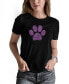 ფოტო #1 პროდუქტის Women's XOXO Dog Paw Word Art T-shirt
