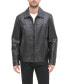 Фото #1 товара Men's Faux Leather Laydown Collar Jacket