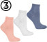 Фото #2 товара Kurze Damensocken 3 Paare grau, rosa, blau - Moraj 23 (35-37)