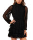 ფოტო #3 პროდუქტის Women's Long Sleeve Mock-Neck Mini Dress