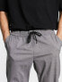 New Look slim pull on smart trouser in grey check