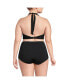 Фото #3 товара Plus Size Chlorine Resistant Square Neck Halter Bikini Top