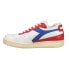 Diadora Mi Basket Row Cut Lace Up Mens Red, White Sneakers Casual Shoes 176282-