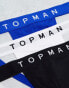 Topman 3 pack jocks in black with black waistbands Разноцветный, XL - фото #13