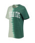 Фото #2 товара Women's Green Distressed Michigan State Spartans Find Your Groove Split-Dye T-shirt
