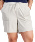 ფოტო #3 პროდუქტის Plus Size Cotton Drawstring Pull-On Shorts, Created for Macy's