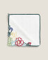 Фото #2 товара Pack of embroidered floral ramie napkins (pack of 2)