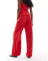 Фото #2 товара Extro & Vert wide leg trousers co-ord in red