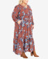 ფოტო #3 პროდუქტის Plus Size Keira V-neck Maxi Dress