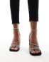 New Look strappy bling heeled sandal in black